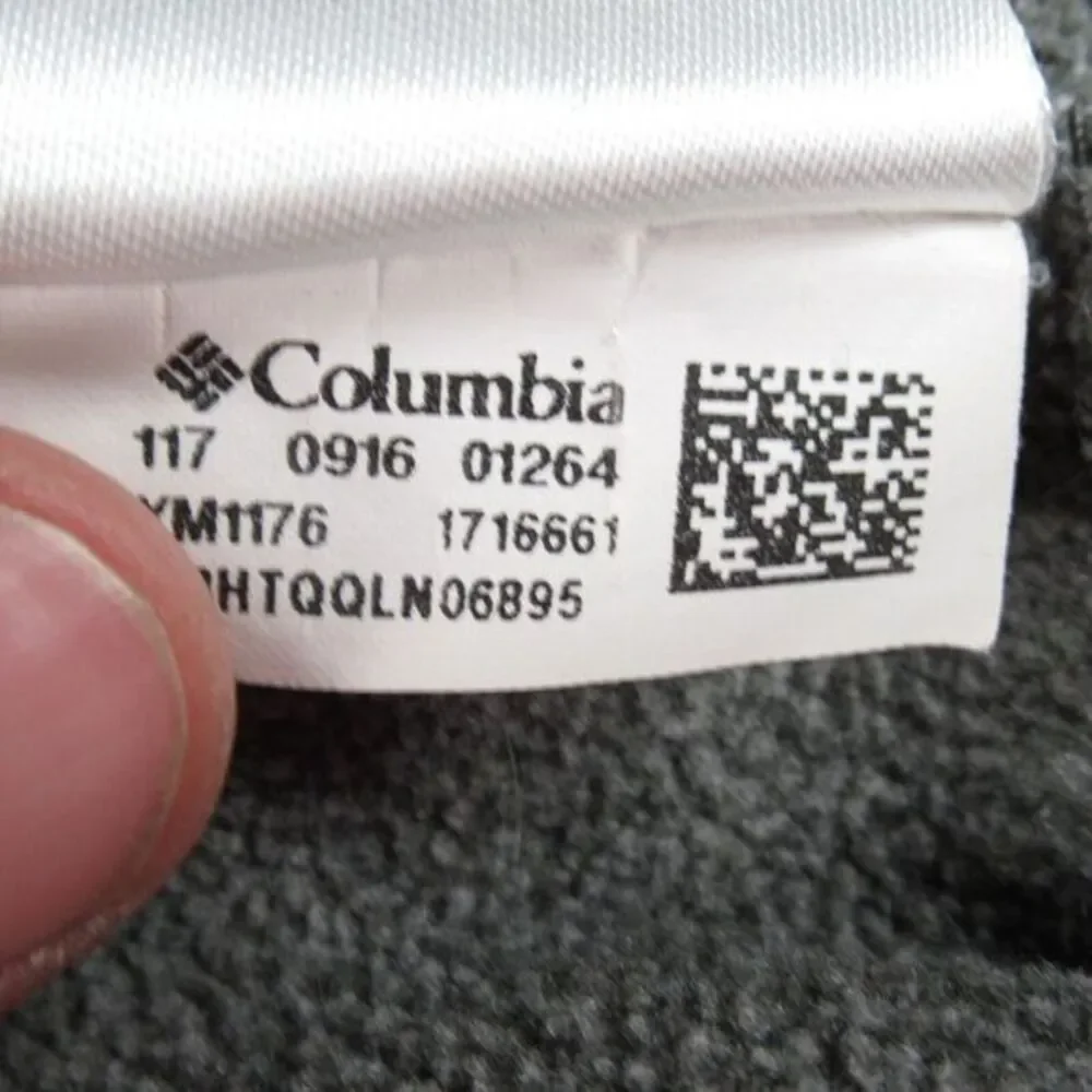 Columbia Sweater Mens Large Gray Zip Pocket 1/2 Zip Fleece Pullover Outdoor Golf
